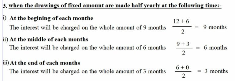 Methods To Calculate Interest On Drawings Class 12