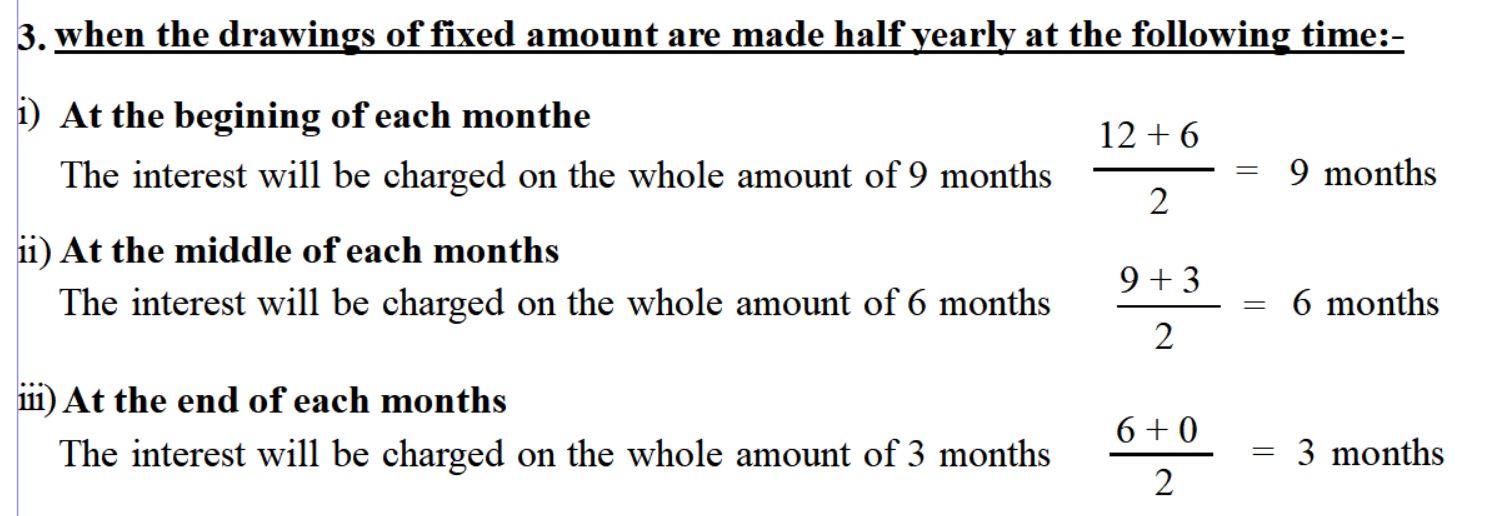 Methods To Calculate Interest On Drawings Class