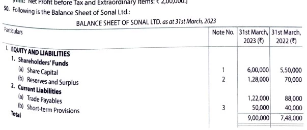 question 50 cash flow statement TS Grewal